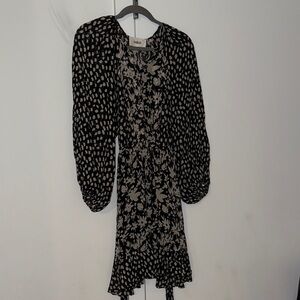 ba&sh Black and white Patterned Mini Dress